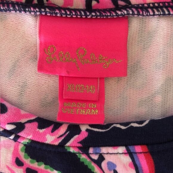 LILLY PULITZER Mini Arlette High Tide Navy Flock to the Top Long Sleeve … - Picture 14 of 16